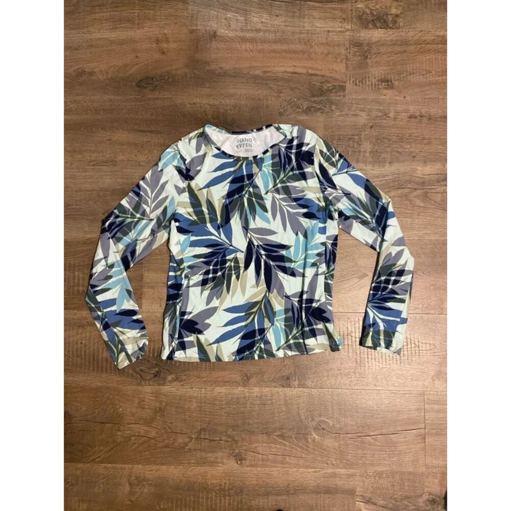 Hand Ten Swim Shirt Long Sleeve Large Floral Beach Vacation